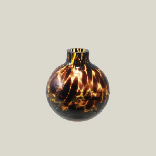 Tortoise Glass Bud Vase