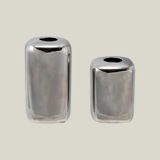Chrome Taper Candle Holders
