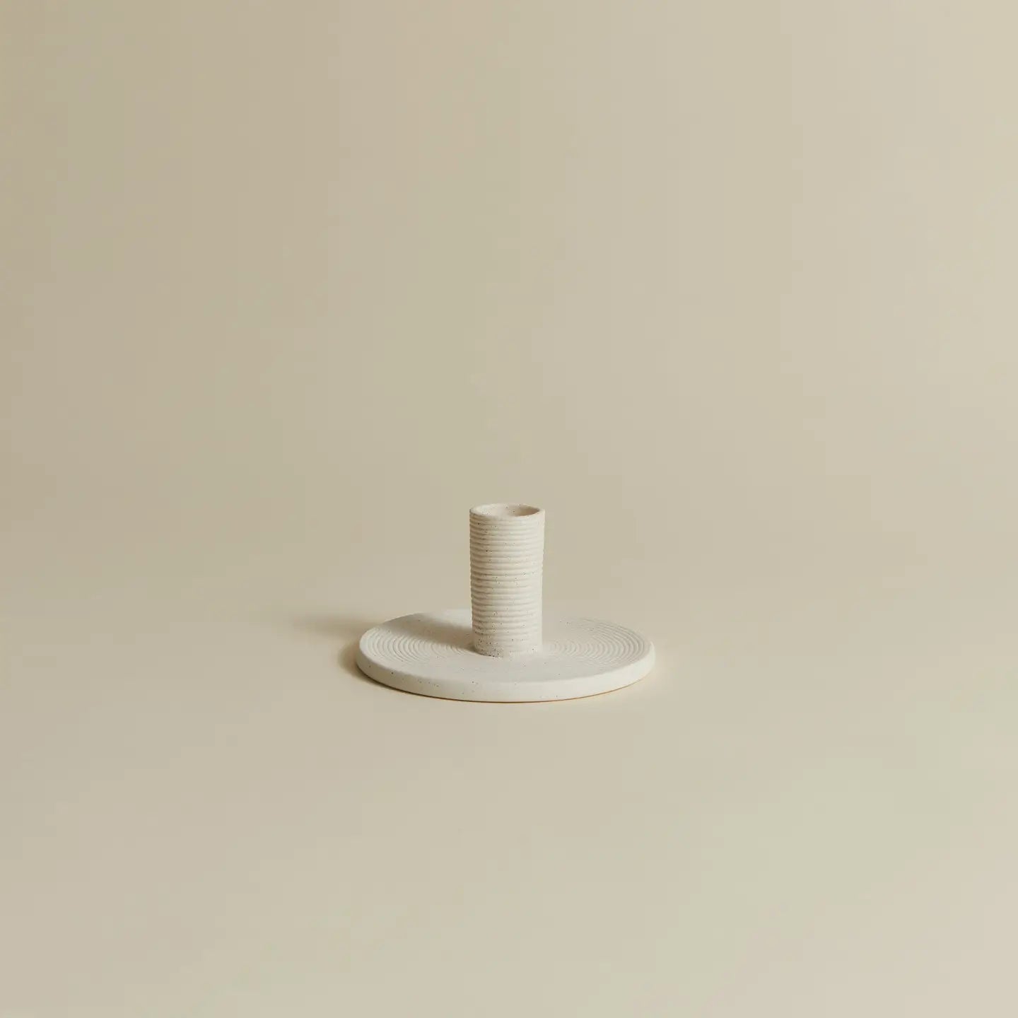 Ivory Wave Taper Candleholder