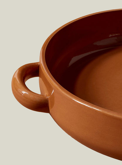 Stoneware Serving Platter With Handles