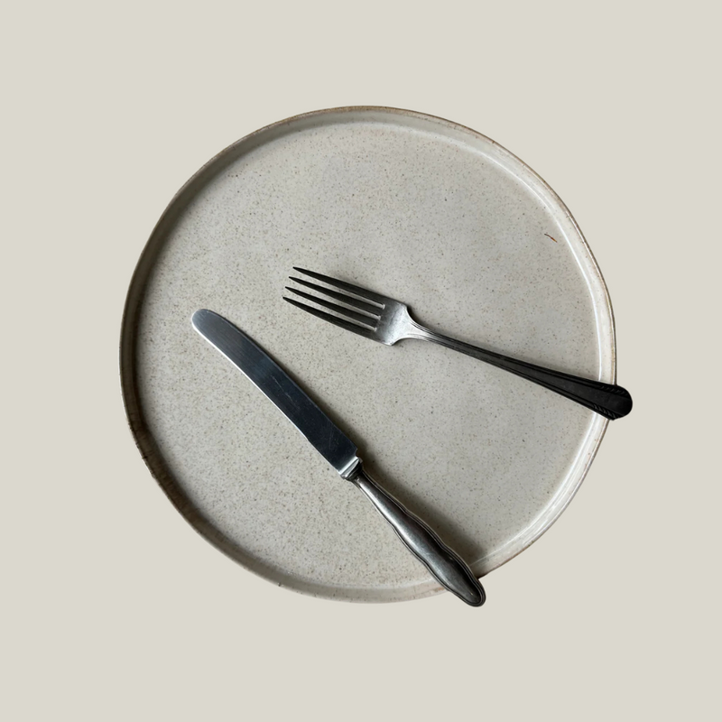 Stoneware Cream Plate