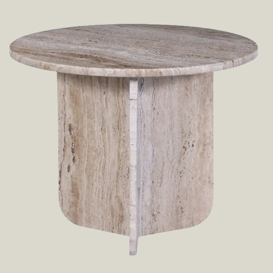 Genoa Travertine Side Table