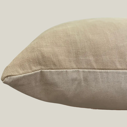 Cream Linen Pillow - 22"x22"