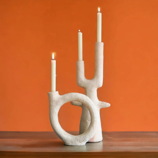 Clay Moroccan Sculpture/Candle Holder