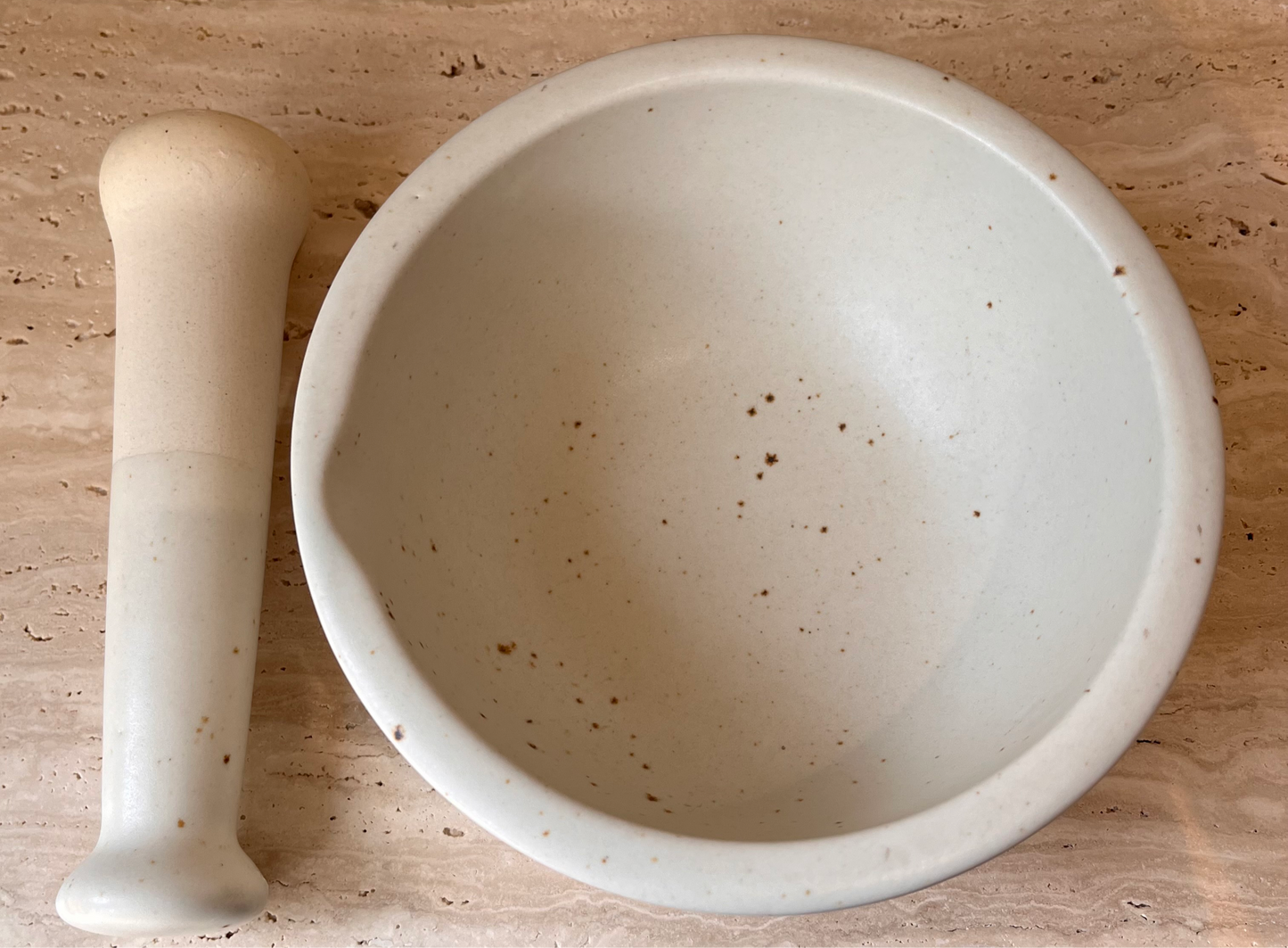 Large Stoneware Mortar & Pestle