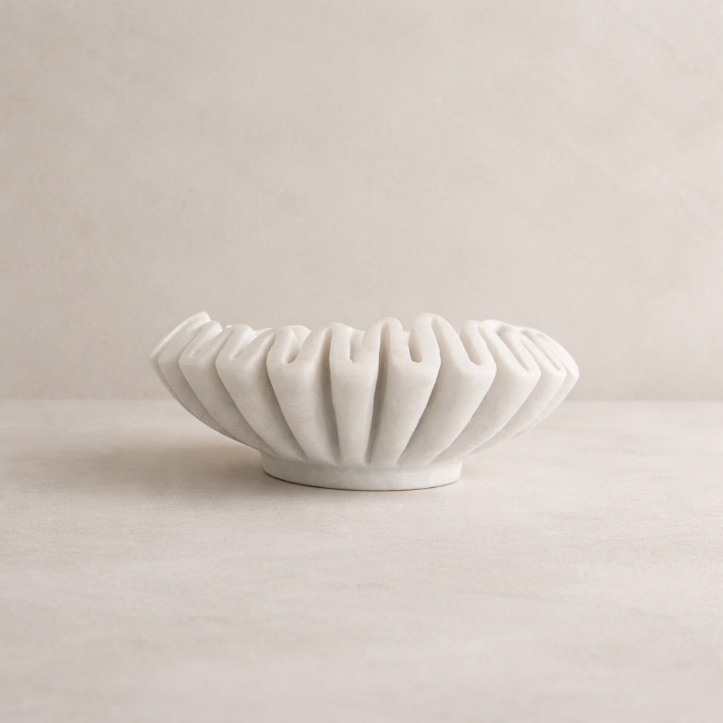 Pleated Marble Bowl