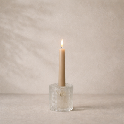 Cut Glass Taper Candle Holder