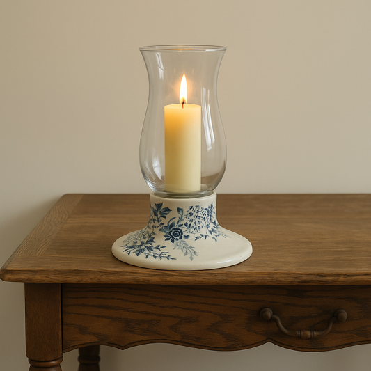 Hand-Painted Talavera Hurricane Candle Holder