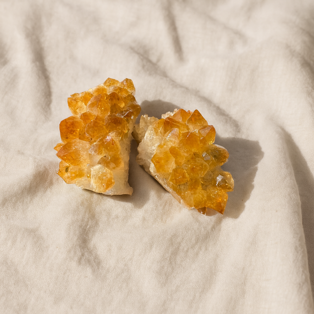 Citrine Druzy Clusters