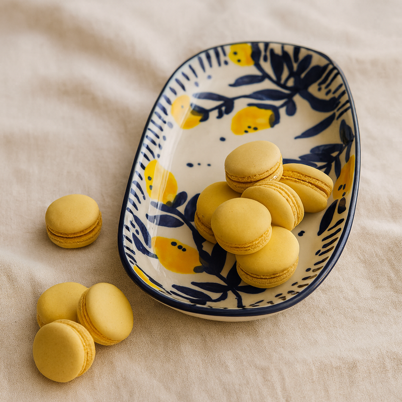 Lemon Hand-Painted Stoneware Platter