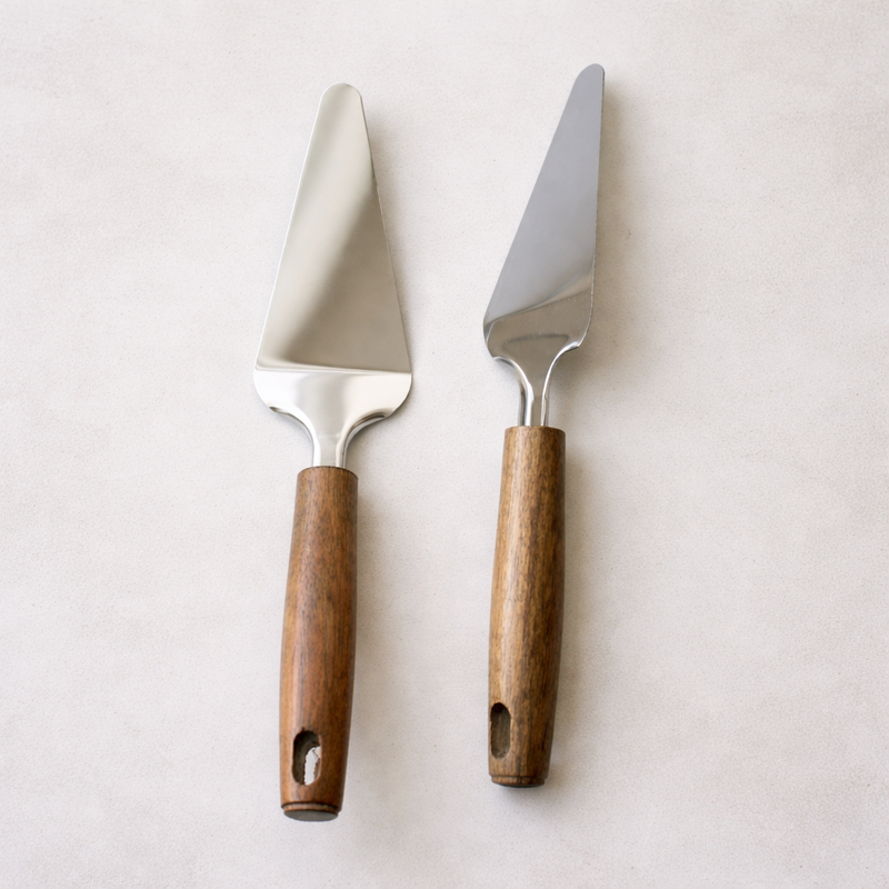 Walnut Wood Handle Server