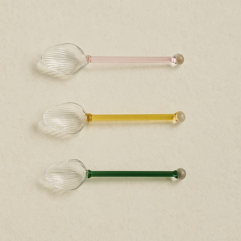 Handmade Etched Glass Spoon