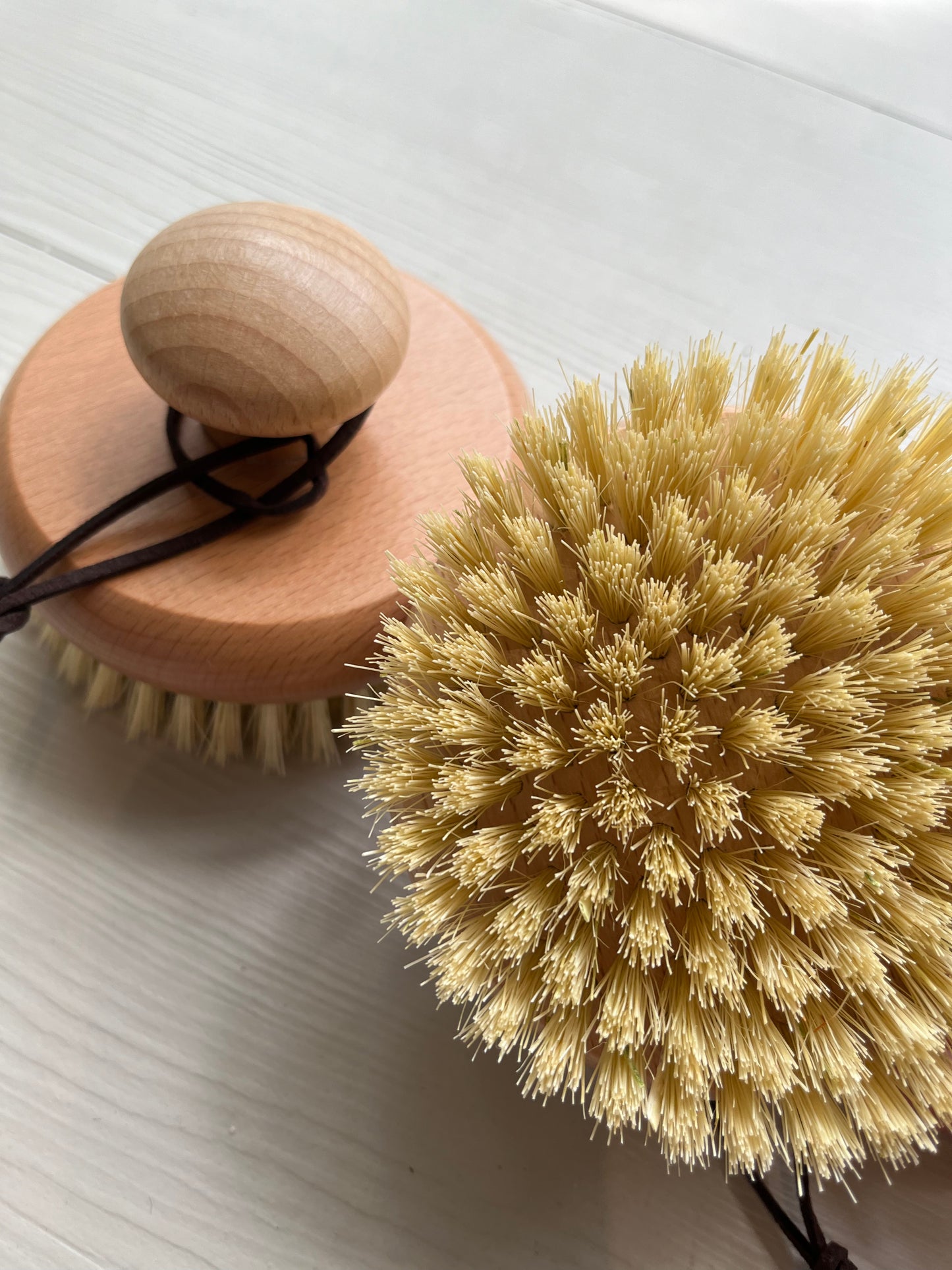 Body Brush with Leather Tie