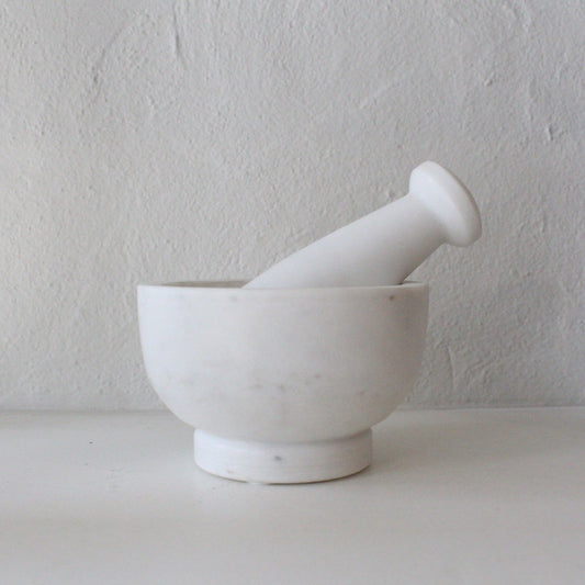 White Marble Mortar & Pestle