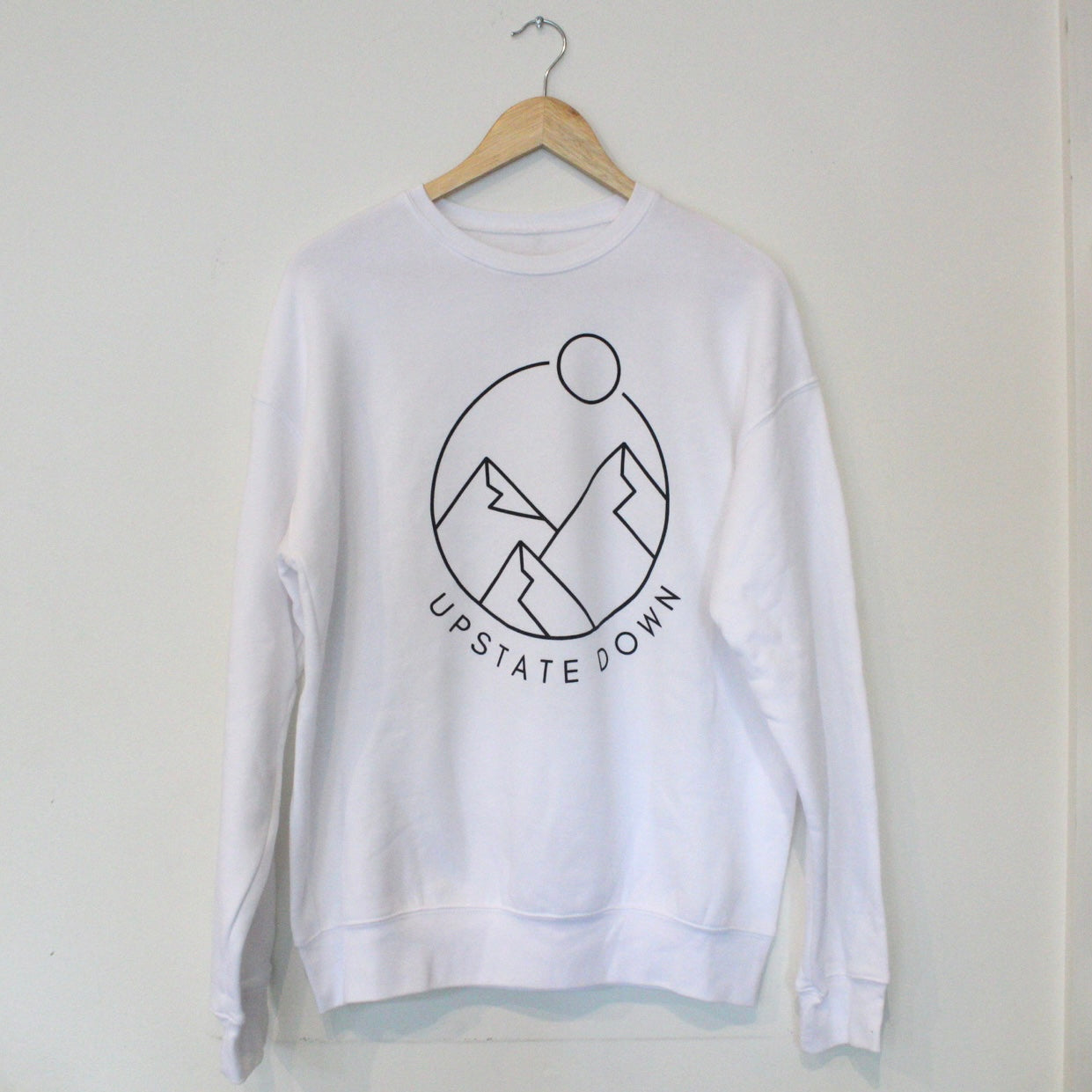 White Upstate Down Crewneck Sweatshirt