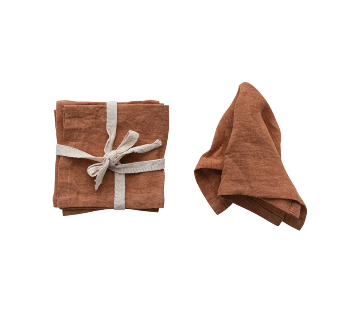 Linen Cocktail Napkin Set