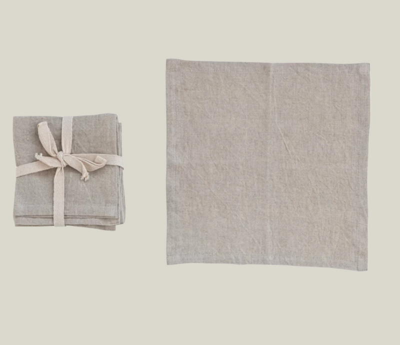 Linen Cocktail Napkin Set