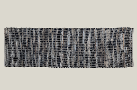 Cotton and Leather Rug