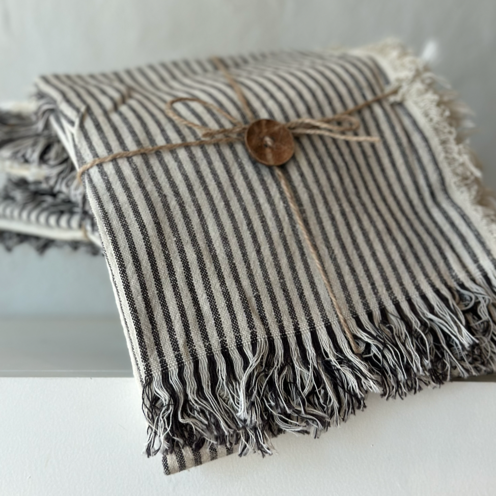 Fringed Tea Towel Set