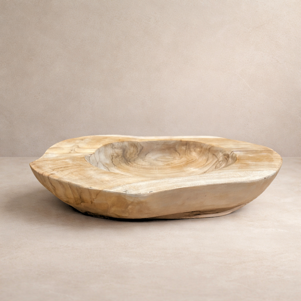 Natural Teak Wood Bowl