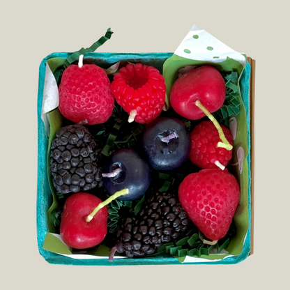 Beeswax Berry Birthday Candles