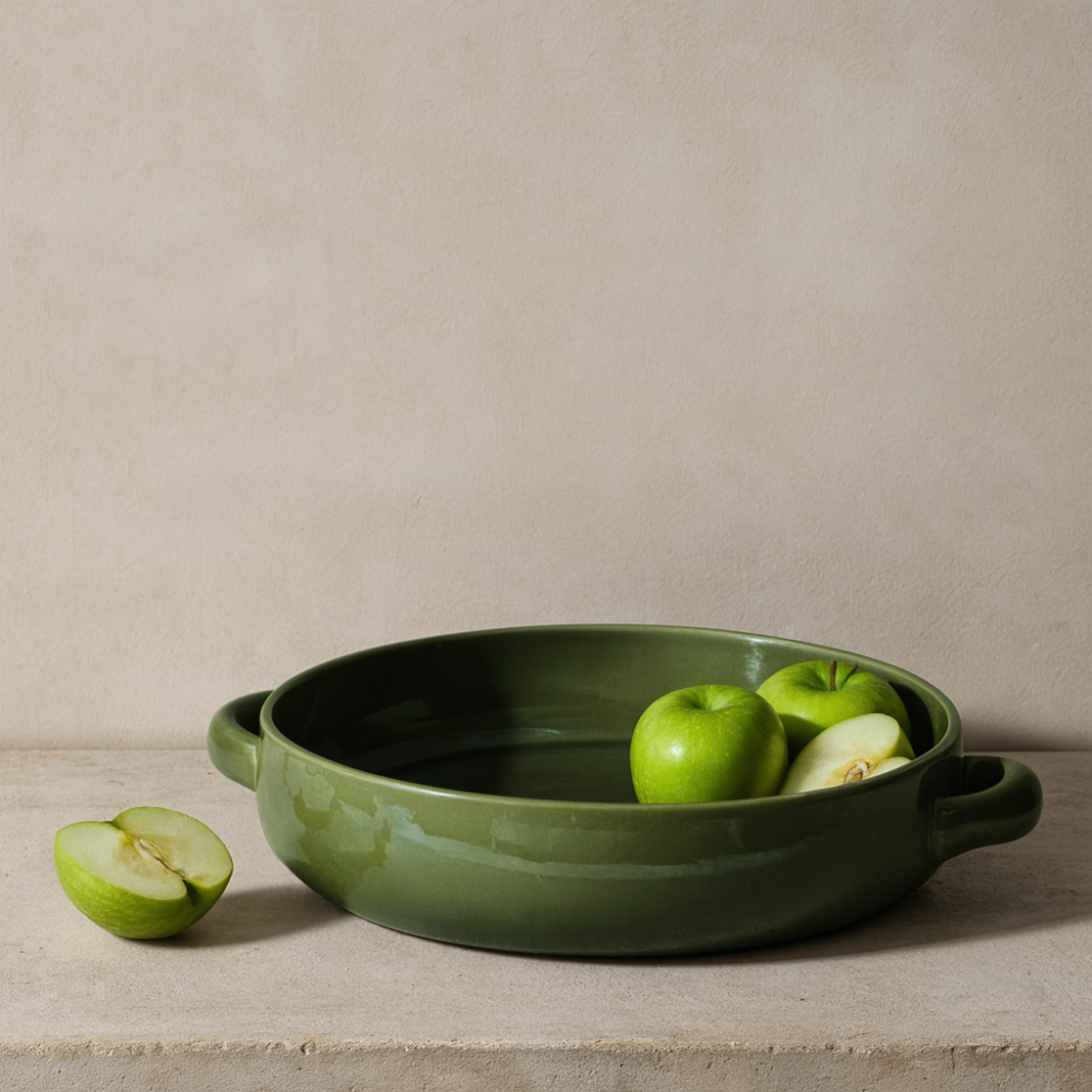 Stoneware Serving Platter With Handles