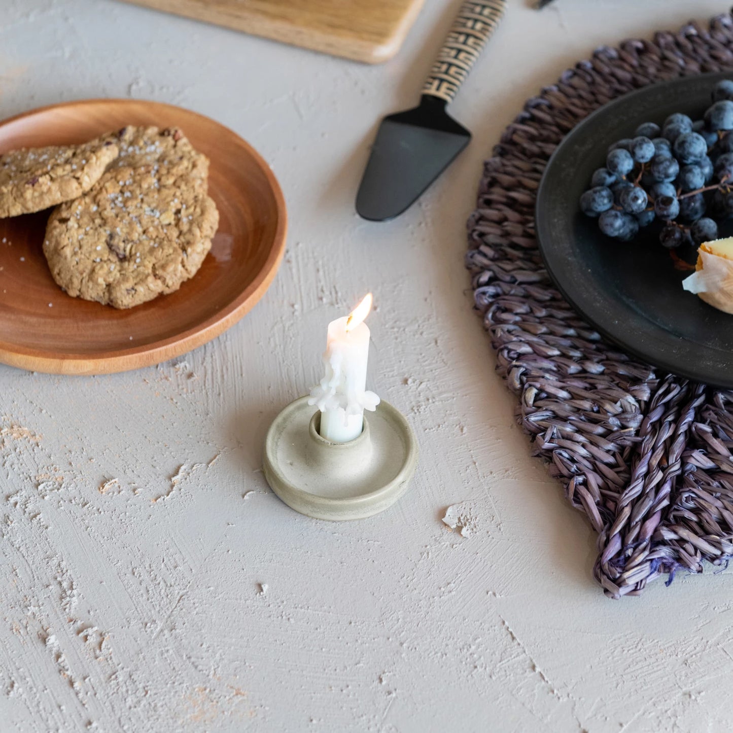 Stoneware Taper Candle Holder