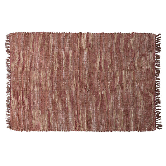 Jute & Leather Chindi Rug