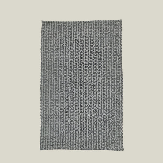 STAGING Cotton Stonewashed Waffle Towel Blue