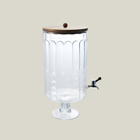 Fluted Glass Beverage Dispenser
