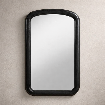 Black Mango Wood Wall Mirror