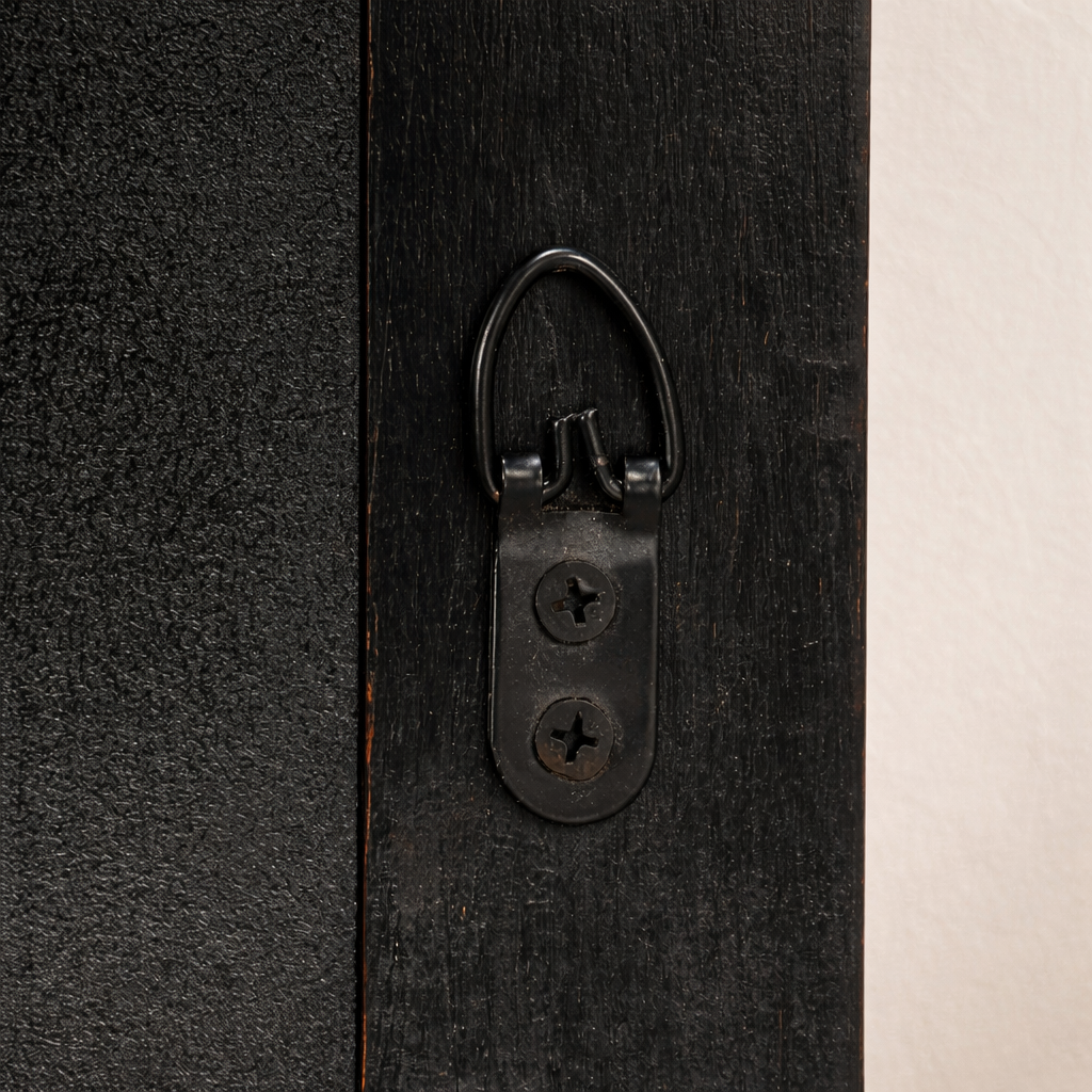 Black Mango Wood Wall Mirror