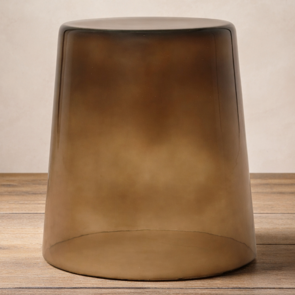Cacao Glass Side Table