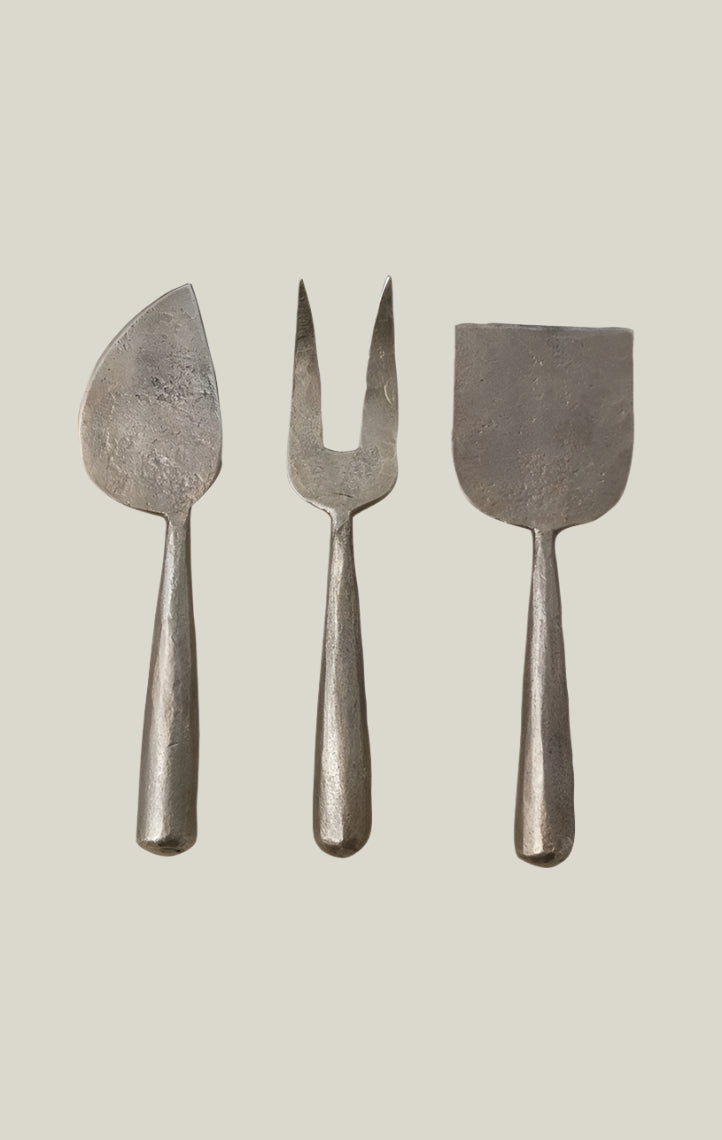Hand Forged Metal Cheese Servers (Set of 3)