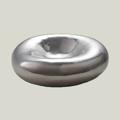 Chrome Stoneware Bowl