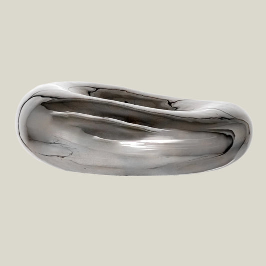 Chrome Stoneware Bowl