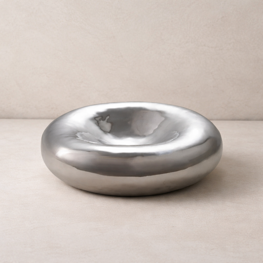 Chrome Stoneware Bowl