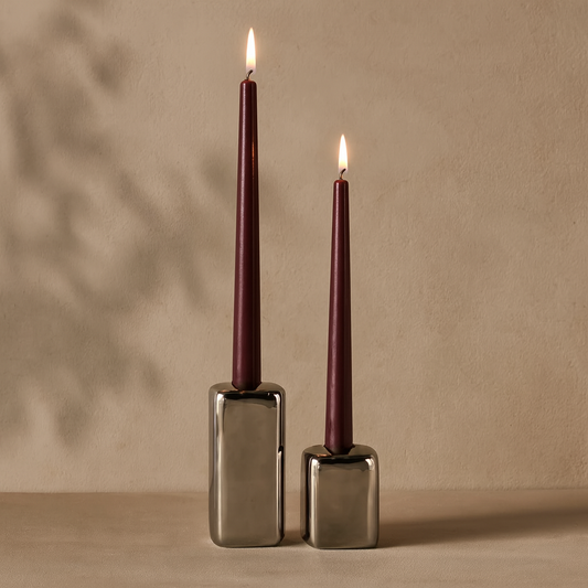 Chrome Taper Candle Holders