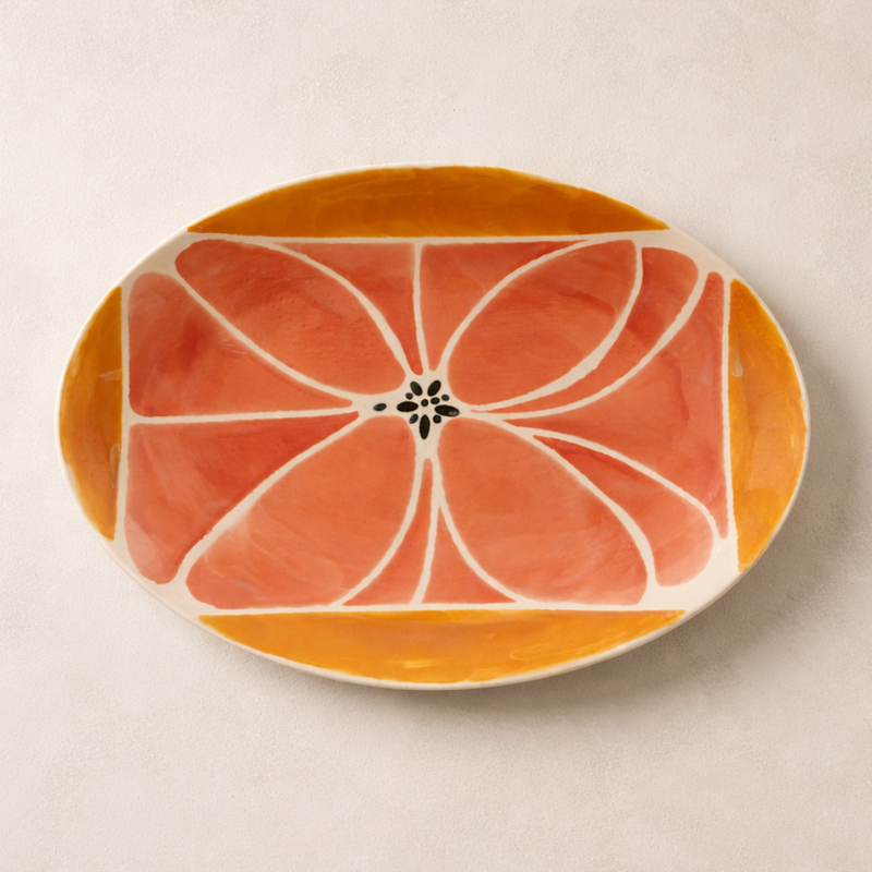 Clementine Stoneware Serving Platter