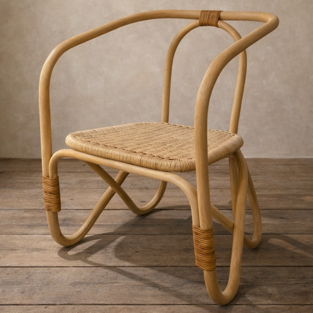 Curved Teak Chair