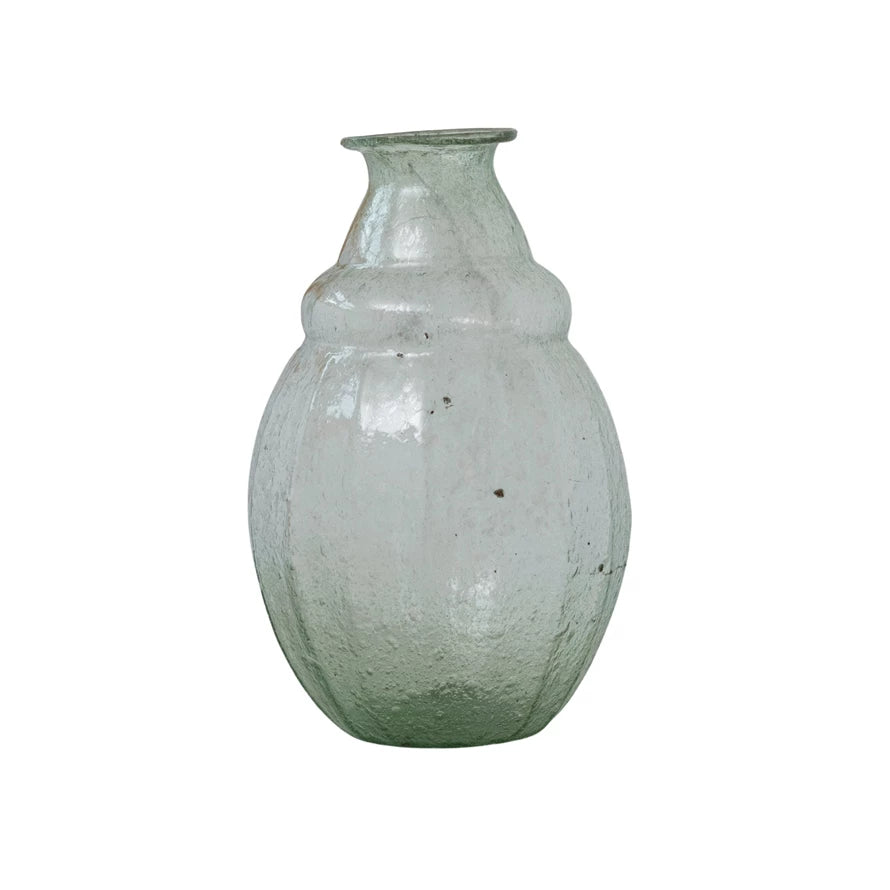 Green Bubble Glass Vase