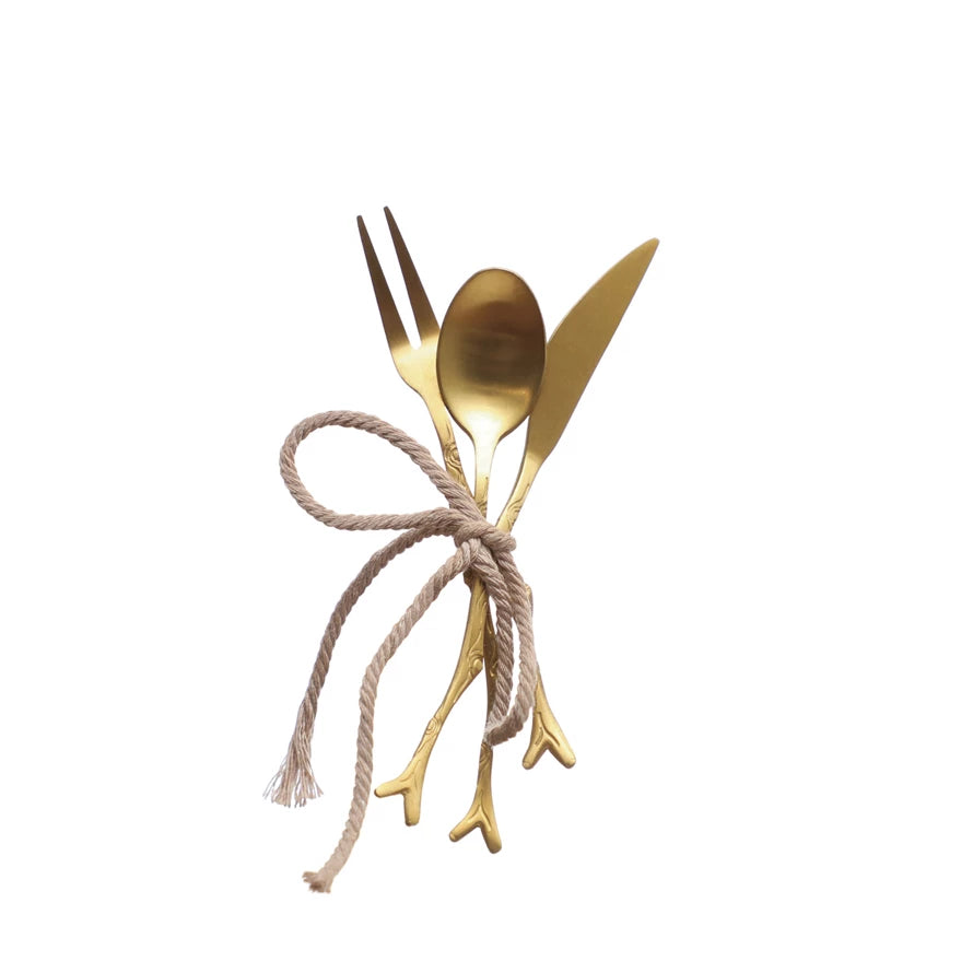 Stainless Twig Appetizer Utensils