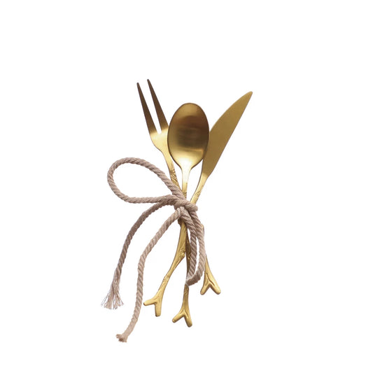 Stainless Twig Appetizer Utensils