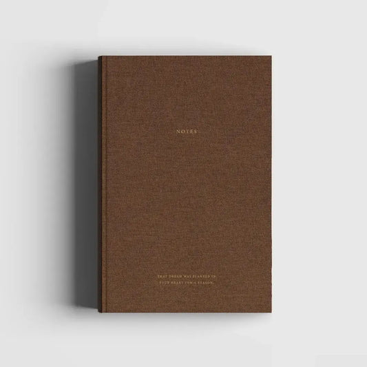 Brown Linen & Golden Notebook