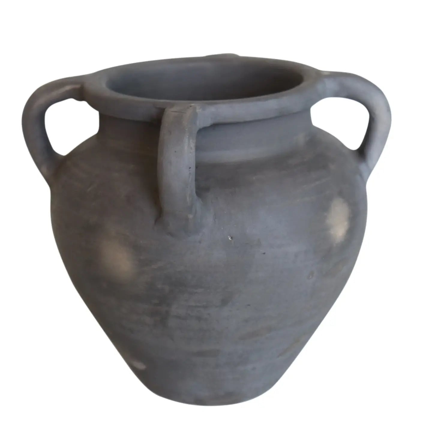 Black Terracotta Vessel with Handles