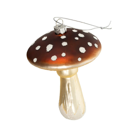 Glass Toadstool Ornament