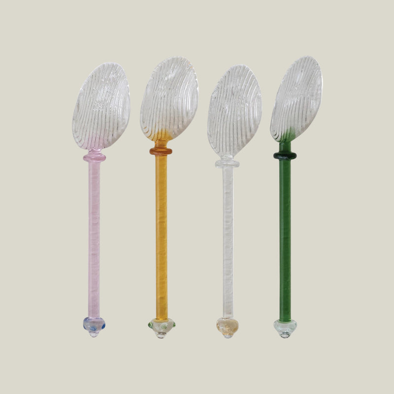 Handmade Etched Glass Spoon