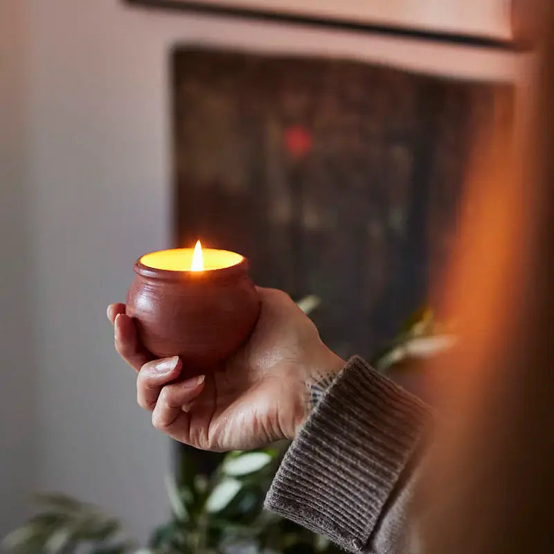 Terracotta Handmade Beeswax Candle