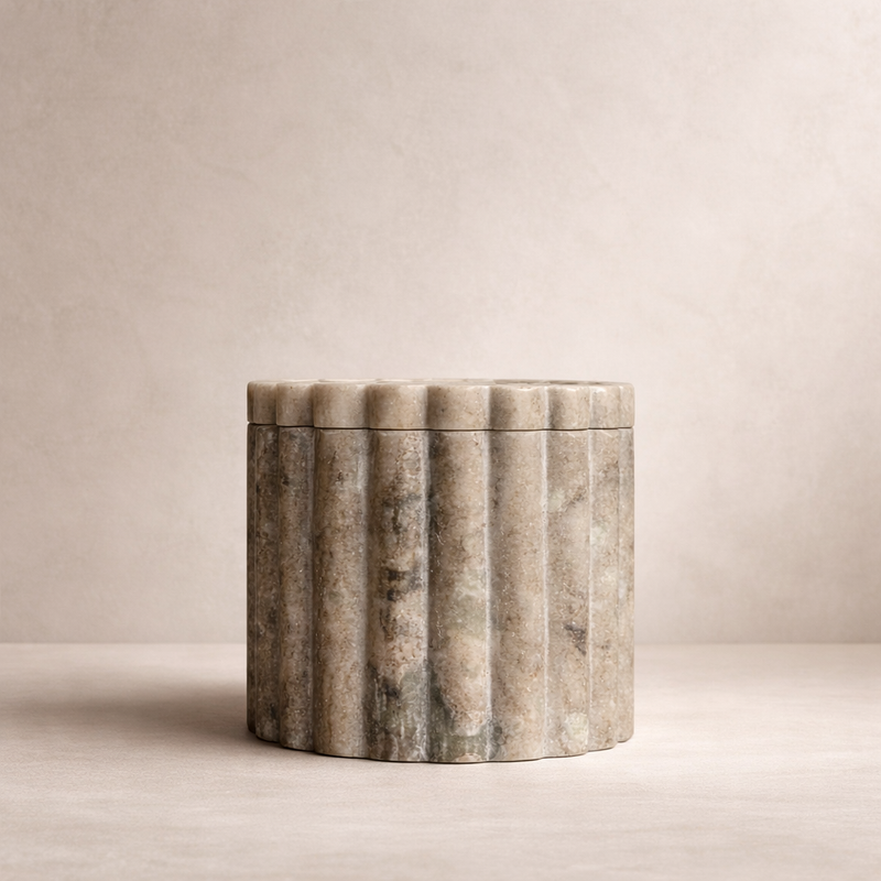 Fluted Marble Box