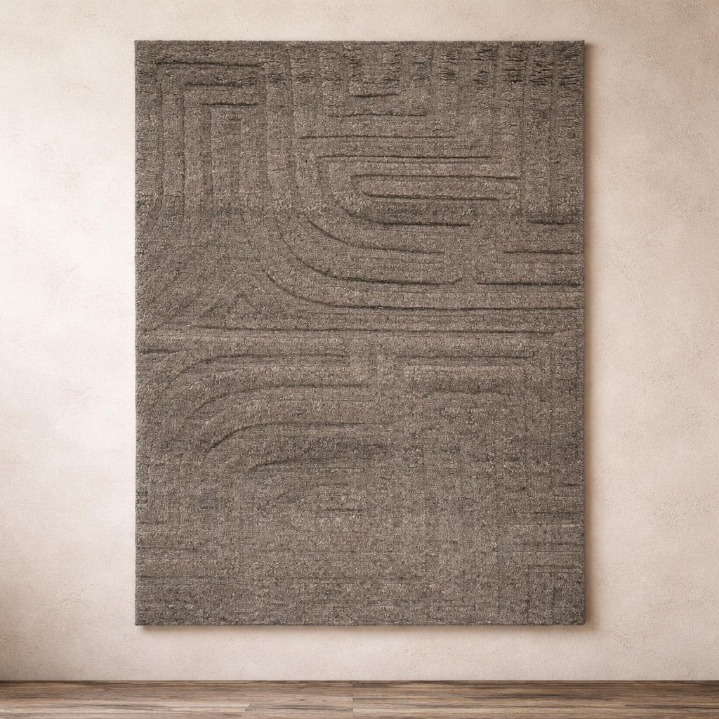 Folk Handknotted Wool Rug